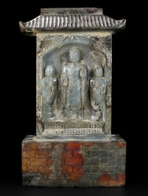 An Archaic Gaogu yu Statue of Sakyamuni Ornament