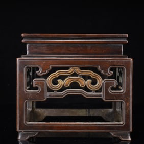 A Rare Gilt Bronze Hollow Censer