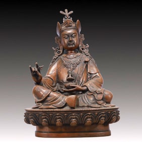 A Solemn Bronze Statue of Padma Sambhava
