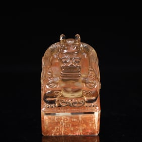 An Exquisite Crystal Auspicious Beast Pattern Seal