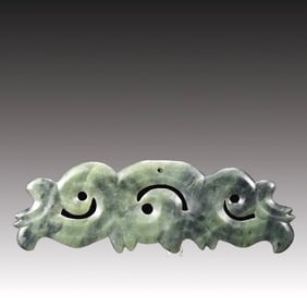A Fine Celadon-White Jade Pendant From Hongshan Culture