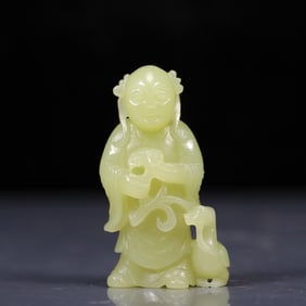An Exquisite Hetian Jade Figure Ornament