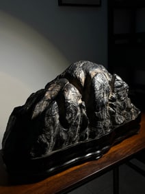 An Exquisite Lingbi Stone Mountain-Shaped Ornament