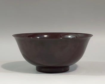 An Exquisite Purple Glazed Bowl