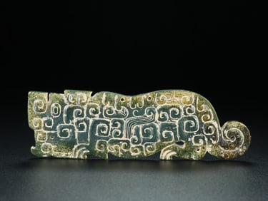 An Exquisite White Jade Tiger Ornament