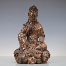 A Exquisite Eaglewood Statue of Avalokitesvara Ornament