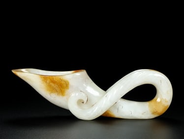 An Exquisite White Jade Goblet