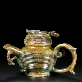 An Exquisite White Jade Ewer