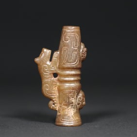 An Exquisite White Jade Tiger Pendant