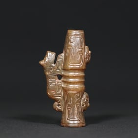 An Exquisite White Jade Tiger Pendant