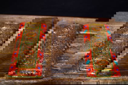 An Exquisite Wooden Inlaid Gems Sutra