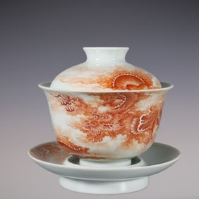 An Exquisite Famille-Rose Dragon Pattern Bowl