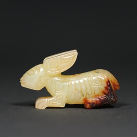 An Exquisite White Jade Rabbit Pendant