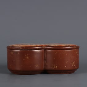 An Exquisite Imitation Stone Grain Glaze with poem Box