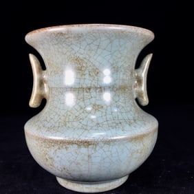An Exquisite Ru yao Double-Ears Censer