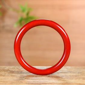 An Exquisite Red Jade Bracelets