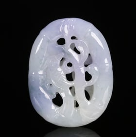An Exquisite Jadeite Flower and Bird Pattern Brand