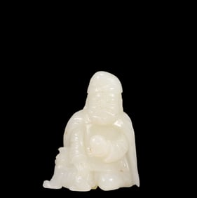 An Exquisite White Jade Character Ornament