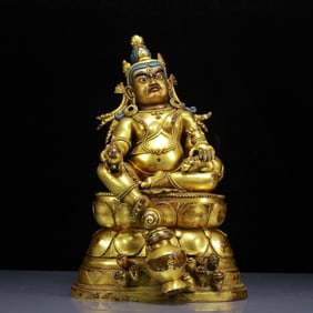 A Solemn Gilt Bronze Statue of Mammon
