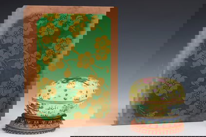 An Exquisite Famille-Rose Yellow Ground Auspicious Cloud and Dragon Pattern Cover Box