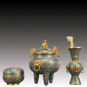 A Set of Fine Cloisonne Ornament