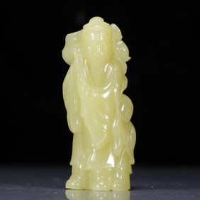 An Exquisite Hotan Jade Figure Ornament