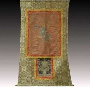 A Rare Brocade Painted Color Statue of Gautama’s Mother Tangka