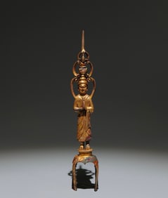 A Solemn Gilt Bronze Buddha Statue
