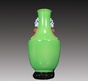 A Wonderful Green-Glazed Vase