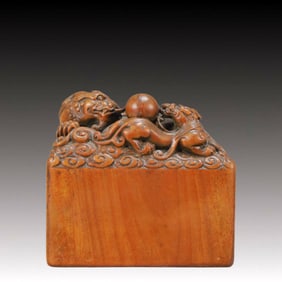 An Exquisite Boxwood Dragon Pattern Seal