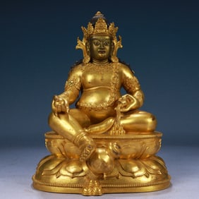 A Solemn Gilt Bronze Statue of Mammon