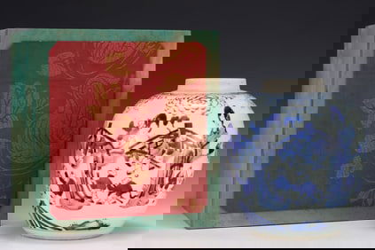 An Exquisite Blue and White Character and Story Pattern Jar