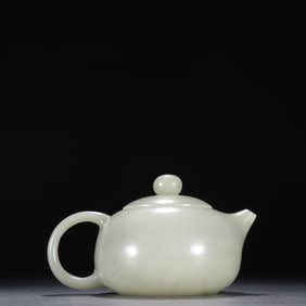 A Rare Hetian Jade Teapot