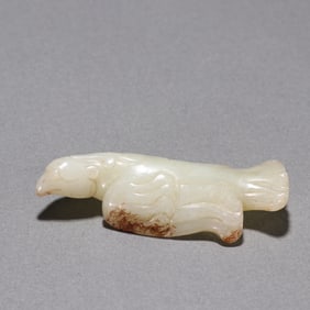 A Rare Hetian Jade Bird