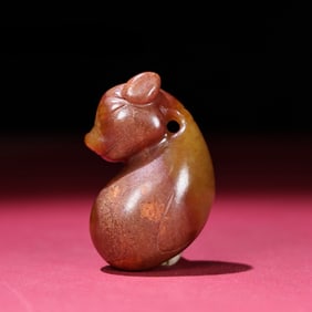 A Exquisite Hotan Jade Dragon Pendant