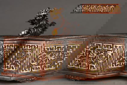 Gilt Red Copper Lotus Pattern Censer