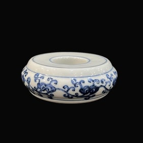 A Exquisite Blue and White Ganoderma lucidum Pattern Ornament