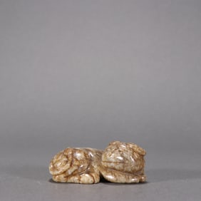 A Rare Hetian Jade Buffalo