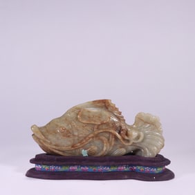 A Rare Hetian Jade Fish