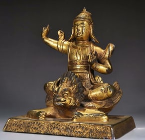 A Rare Gilt Bronze Buddha Statue