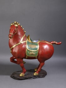A Exquisite Cloisonne Horse Shaped Ornament