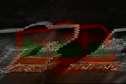 A Set of Exquisite Jasper Dragon Seal