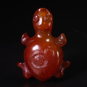 An Archaic Red Jade Tortoise