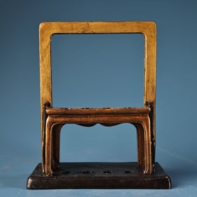 A Exquisite Bronze Painted Gold Brush Holder