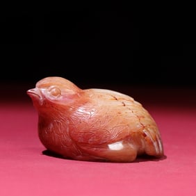 A Exquisite Hotan White Jade Bird-Shaped Ornament