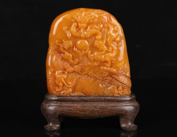 A Exquisite Shoushan Tianhuang Stone Dragon Pattern Seal