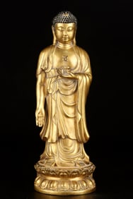 A Exquisite Gilt Bronze Buddha Ornament