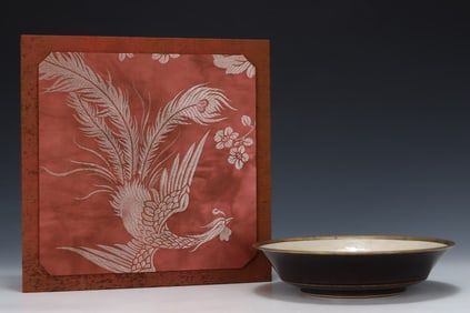 A Exquisite Ding yao Phoenix Pattern Plate