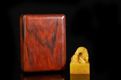 Shoushan Stone Tianhuang Stone Auspicious Beast-Shaped Seal