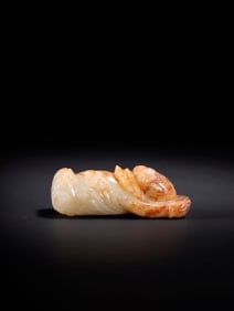 A Rare White Jade Human-Shaped Ornament